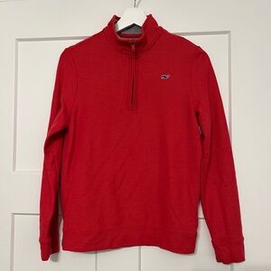 Vineyard vines boys half zip pullover size Large (16) red